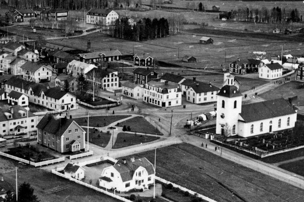 Flygfoto över Strömsund 1932