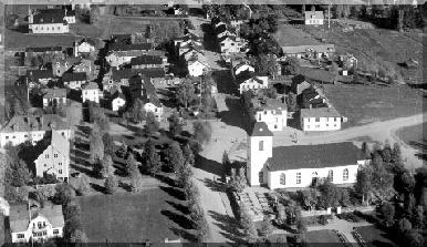 Flygfoto &ouml;ver Str&ouml;msflaten c:a 1950