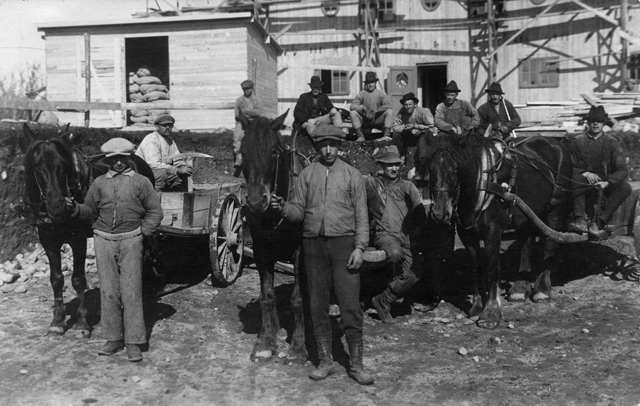 Telegrafverkets byggnad under uppf�rande