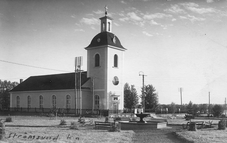 Font&auml;nparken och kyrkan